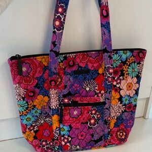 Vera Bradley Villager tote in the retired pattern "Floral Fiesta"